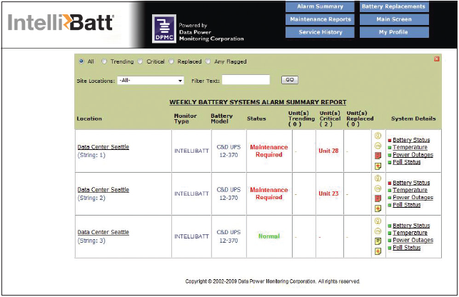 IntelliBatt設置　レポートはウェブベース　画像　2